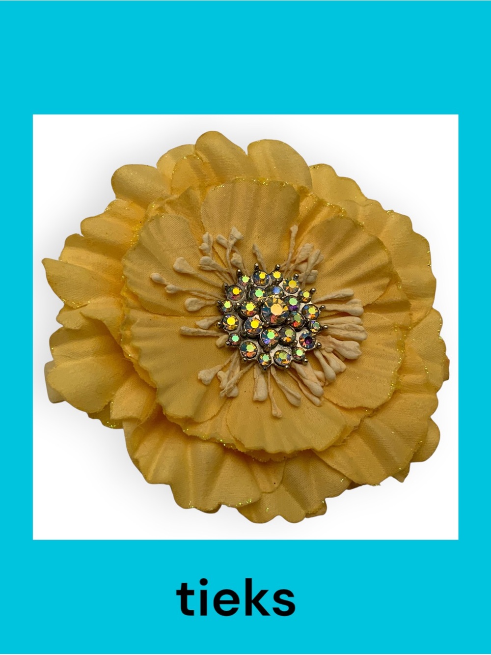 Tieks Yellow Falower with Iridescent Rhinestone Center